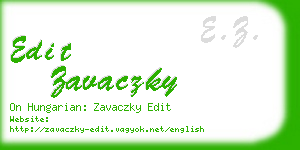 edit zavaczky business card